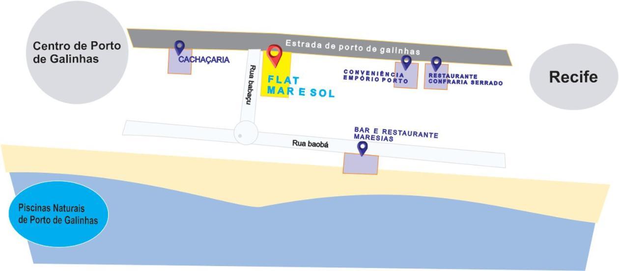Flat Mar & Sol - Para 6 Pessoas Appartement Pôrto das Galinhas Buitenkant foto